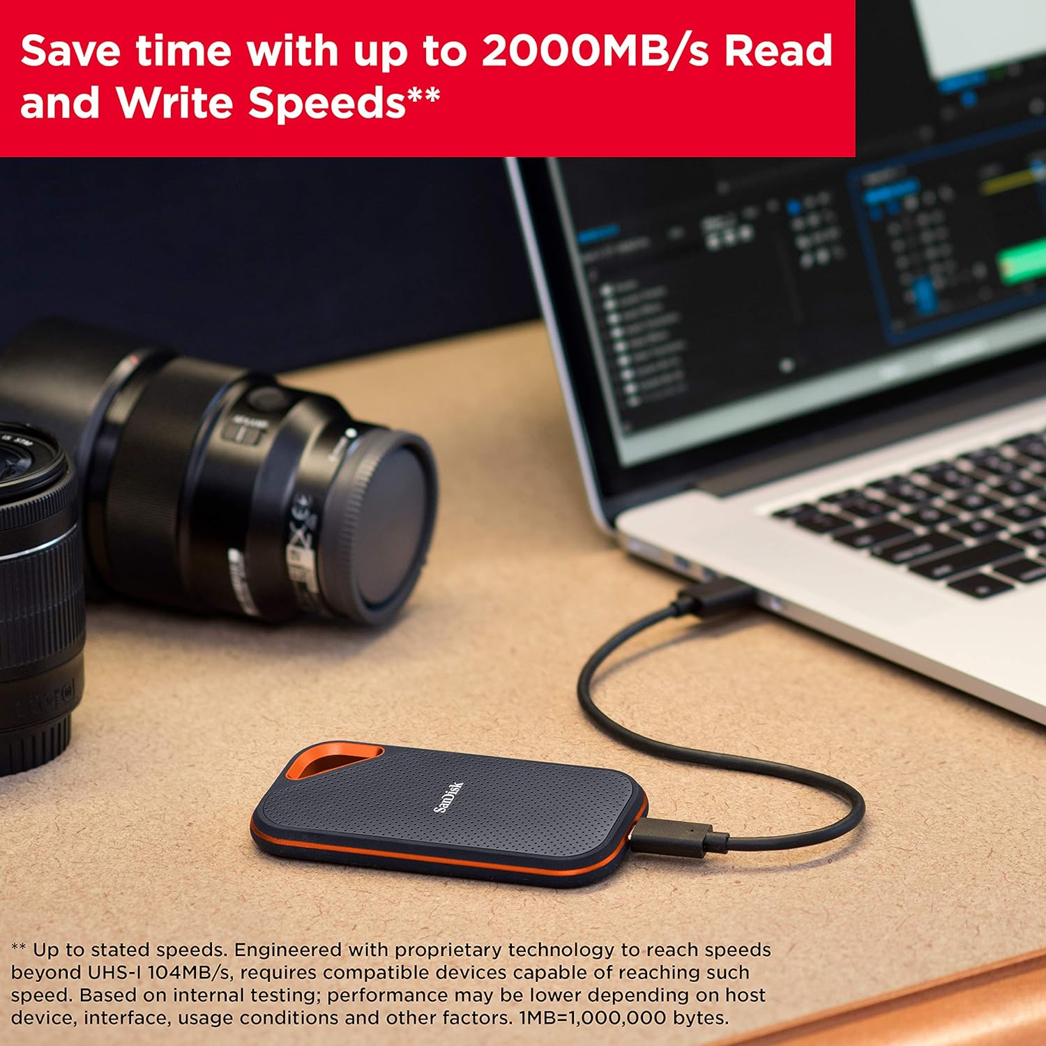 SanDisk Extreme PRO 4TB Portable SSD-Up to 2000MB/s-USB-C,USB 3.2 SanDisk Extreme PRO 4TB Portable SSD-Up to 2000MB/s-USB-C,USB 3.2